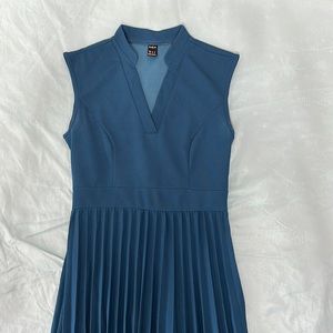 Shein blue pleated dress. Sleeveless. Size 2.